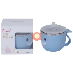 Children´s whale cup 240ml (blue)