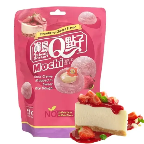 Jordgubbsost Q Mochi