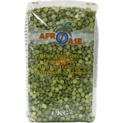 Delade gröna ärtor 1 kg Afroase