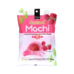 Raspberry Custard Mochi
