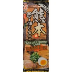 Kumamoto svartvitlök Tonkotsu-smaksatt Ramen(2 portioner)